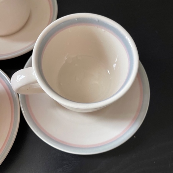 PFALTZGRAFF Aura Pink Flat Cup & Saucer Set Of 3 - Picture 4 of 14